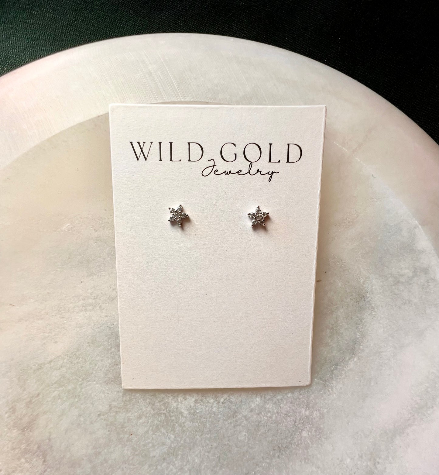 Diamond Flower Studs