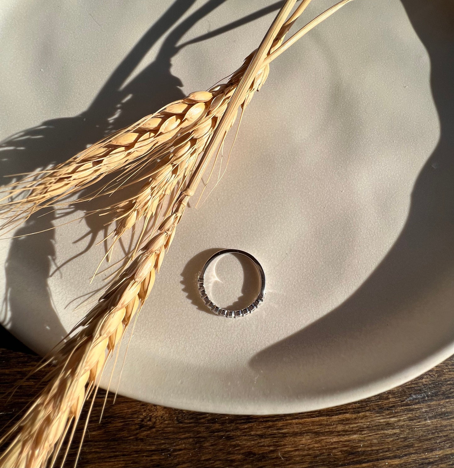 Single Prong Half Eternity Band | 1.8mm Moissanite Wedding Band | Stackable Anniversary Band | Bubble Band | Minimalist Ring | Gift for Her