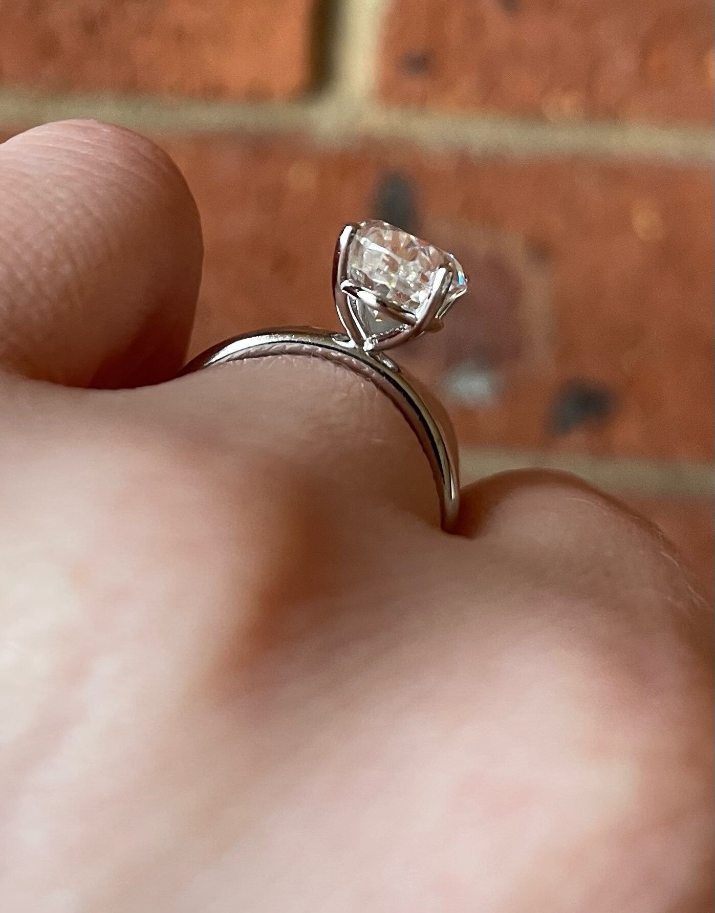 3.5 Carat Oval Crushed Ice Moissanite Solitaire Engagement Ring | D VVS, S925, 10K, 14K, 18K White, Yellow Gold | Elongated Oval Ring | Gift