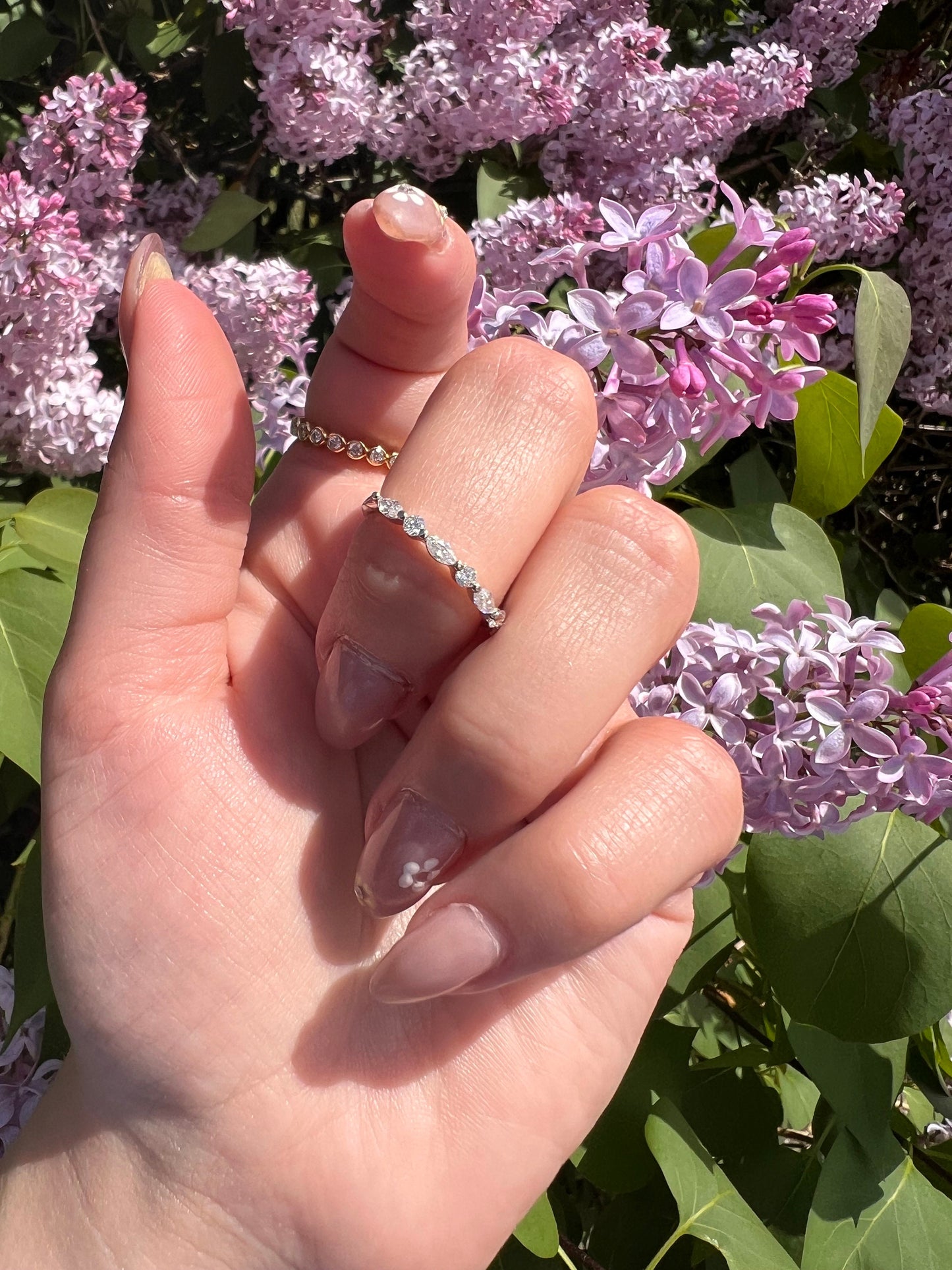 Art Deco Wedding Band |Vintage Yellow Gold Stacking Band |Marquise Moissanite Half Eternity Matching Band Antique Anniversary Ring | For Her