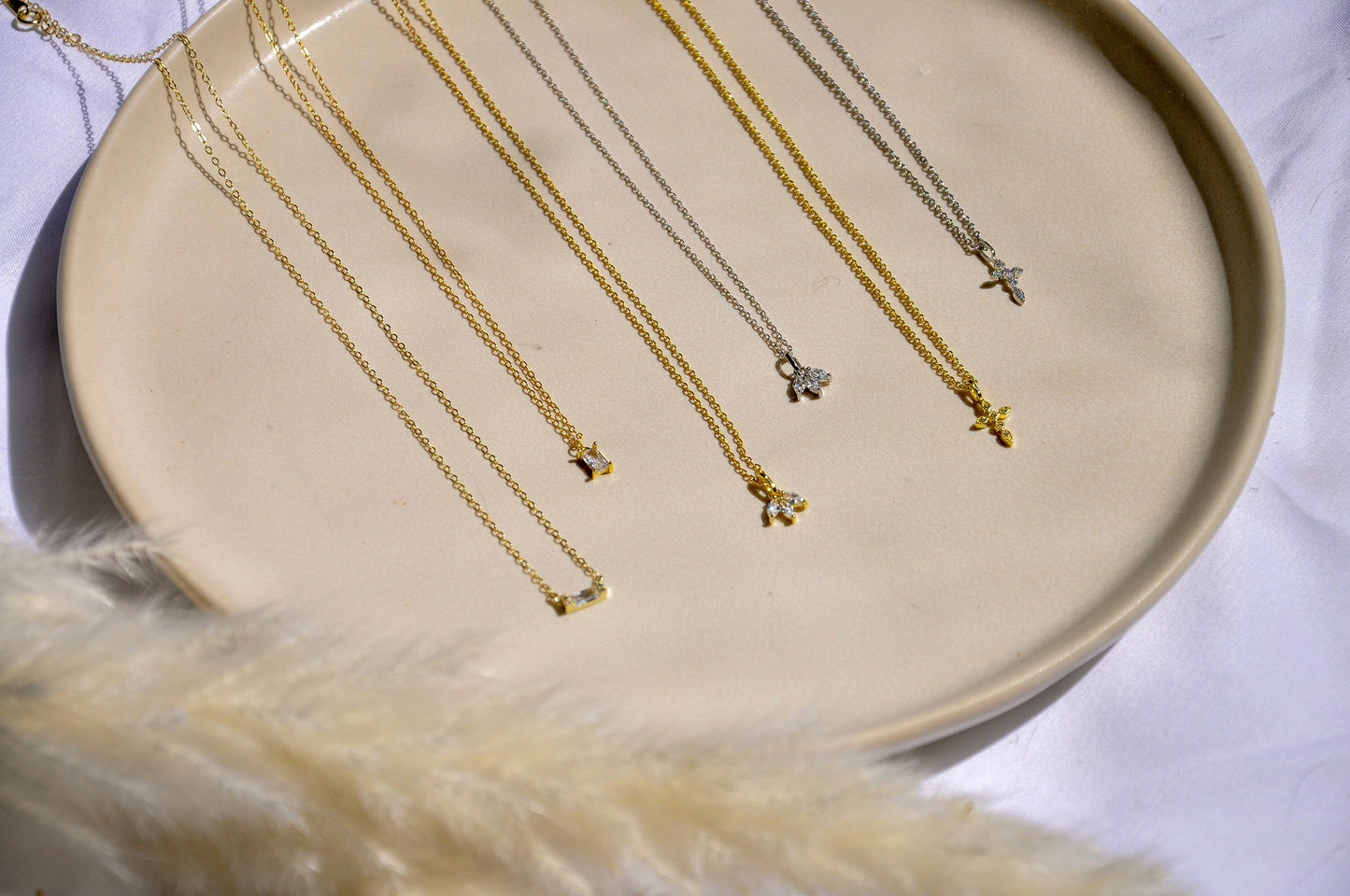 Dainty Marquise 3 Stone Necklace | Sterling Silver, Gold Plated Necklace | Marquise Art Deco Choker | Vintage Delicate Necklace | Matching