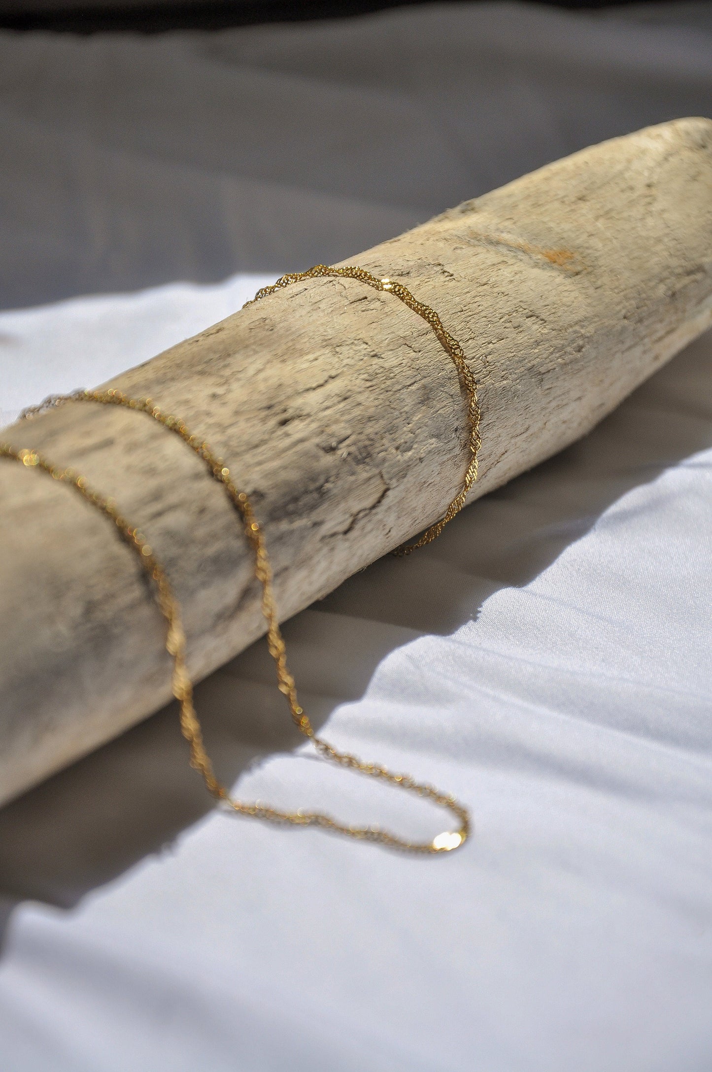 Dainty 18K Yellow Gold Layering Necklace | Singapore Laying Statement Necklace |Thin Gold Women Chain | Gold Bracelet | Bridesmaid Gift