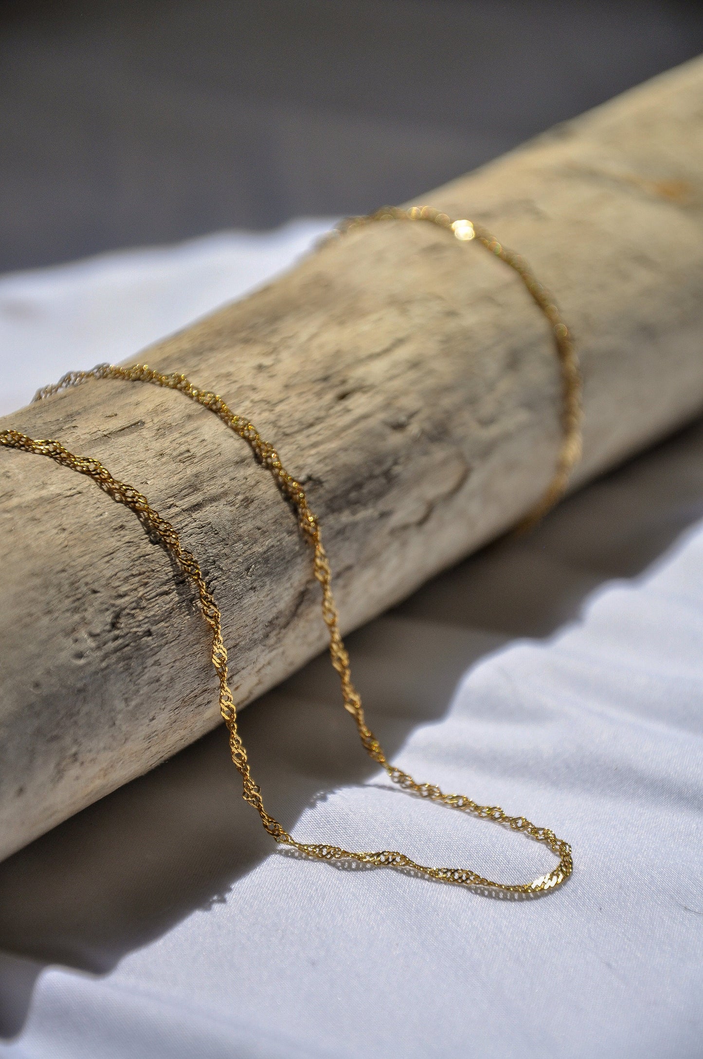 Dainty 18K Yellow Gold Layering Necklace | Singapore Laying Statement Necklace |Thin Gold Women Chain | Gold Bracelet | Bridesmaid Gift