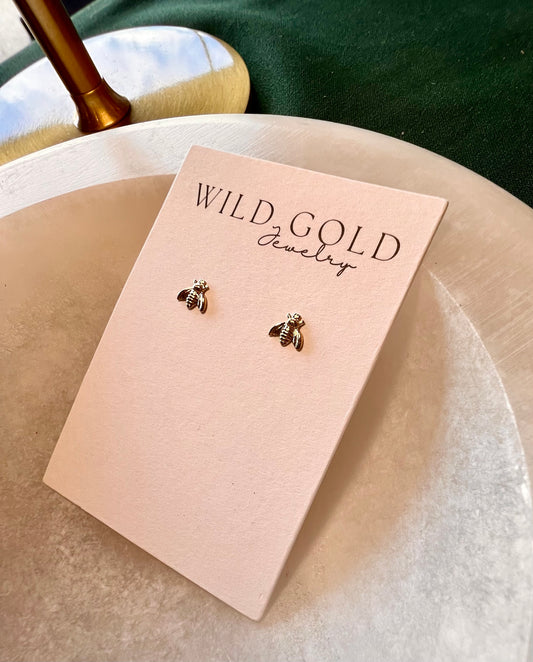 Gold Filled Bee Studs