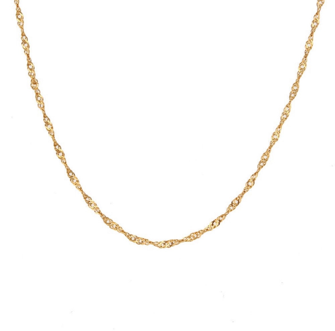 Dainty 18K Yellow Gold Layering Necklace | Singapore Laying Statement Necklace |Thin Gold Women Chain | Gold Bracelet | Bridesmaid Gift