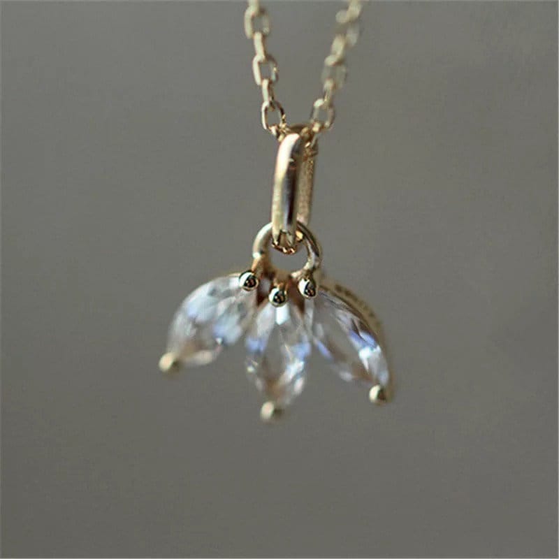 Dainty Marquise 3 Stone Necklace | Sterling Silver, Gold Plated Necklace | Marquise Art Deco Choker | Vintage Delicate Necklace | Matching
