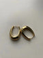 Oval Gold Hoop Earrings| Teardrop Hoop Earrings | Gold Plated Hoops | Chunky Hoop Earrings | Large Gold Hoop Earrings