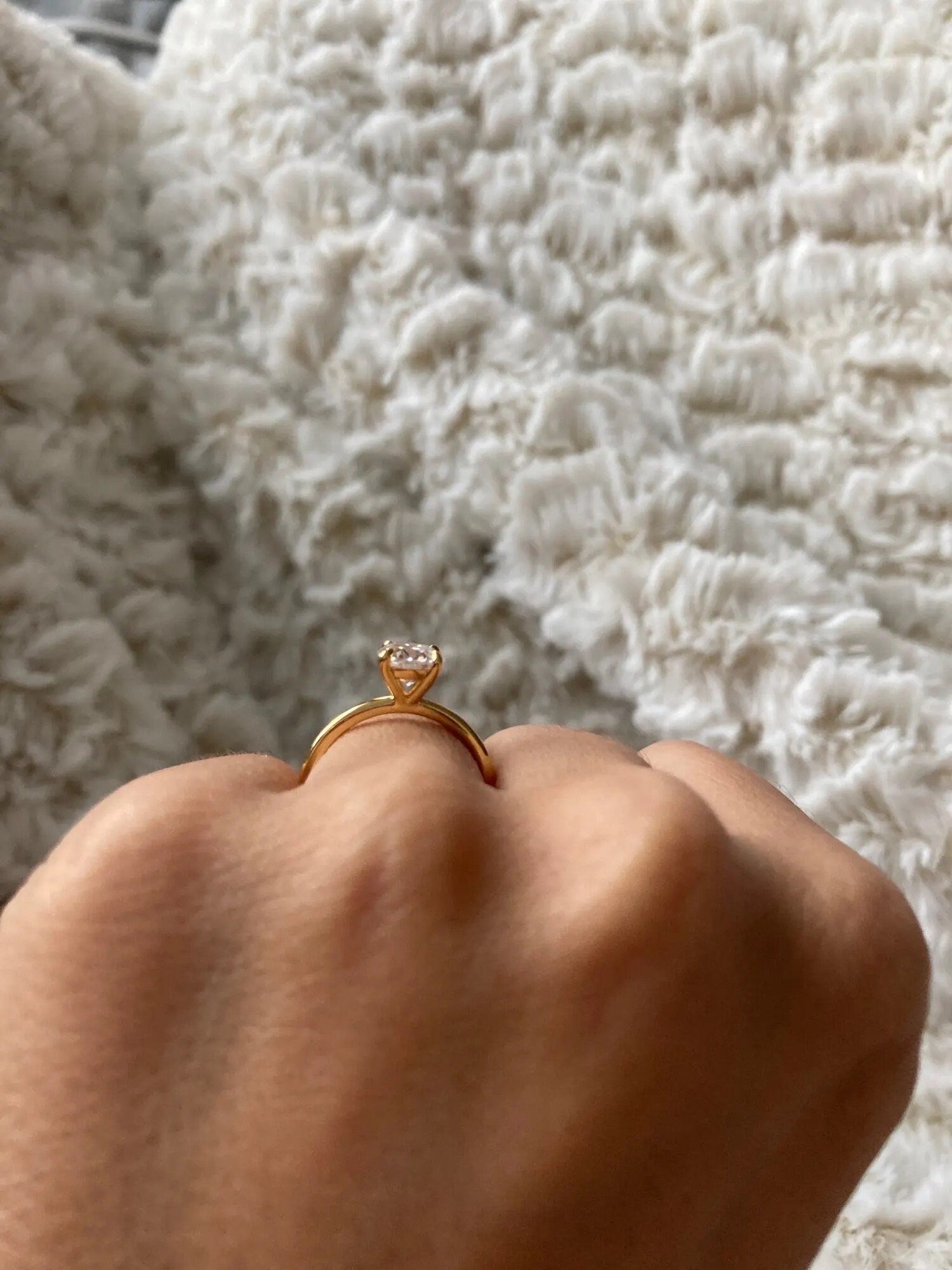 2ct Classic Solitaire Engagement Ring, Moissanite Engagement Ring, Promise Ring, Bridal Ring, Sterling Silver | D, VVS1, S925, 10K, 14K | Gi