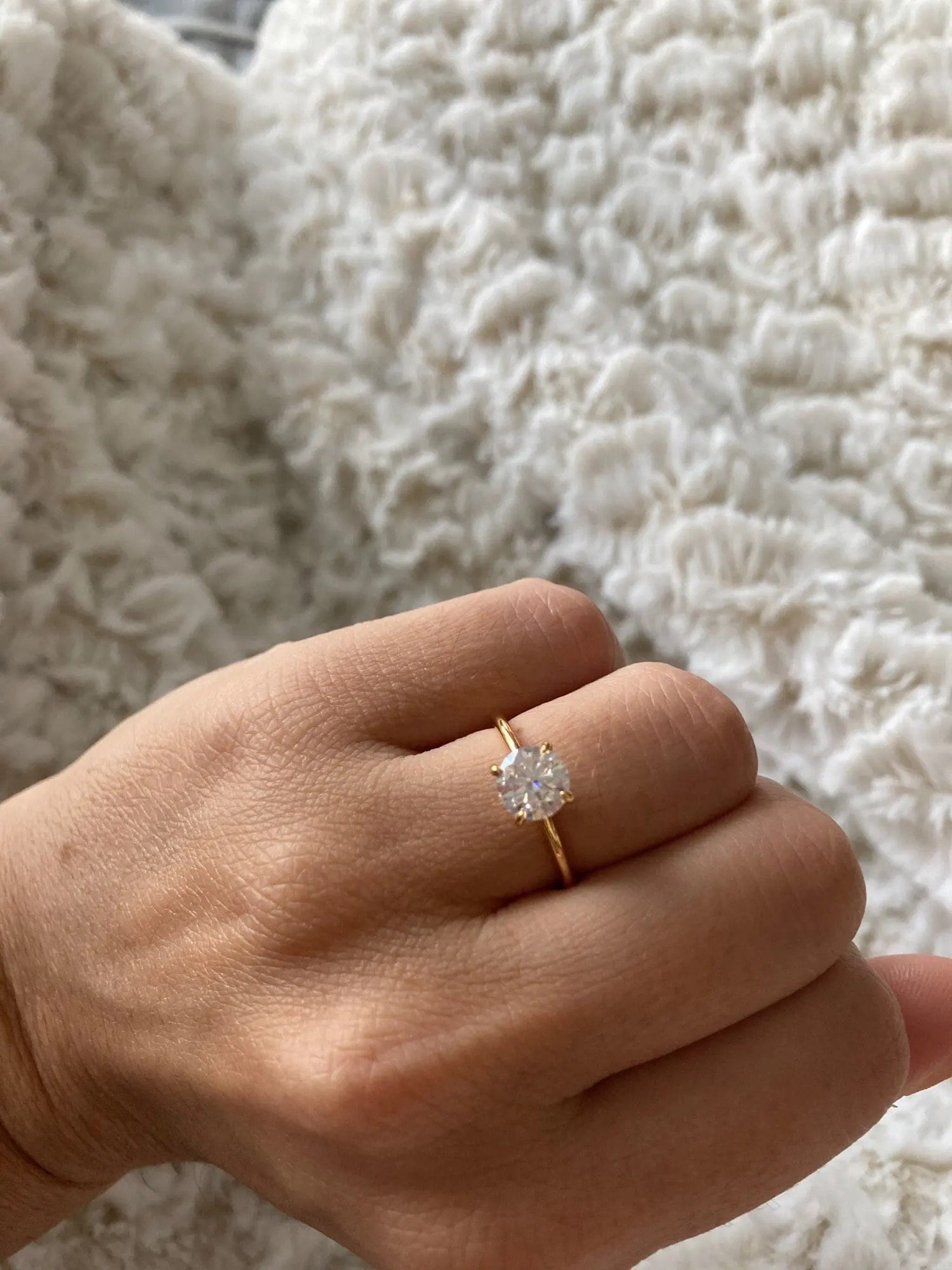2ct Classic Solitaire Engagement Ring, 4 Prong Wedding Ring, Promise Ring, Bridal Ring, Sterling Silver | D, VVS1, S925, 10K, 14K | Gift