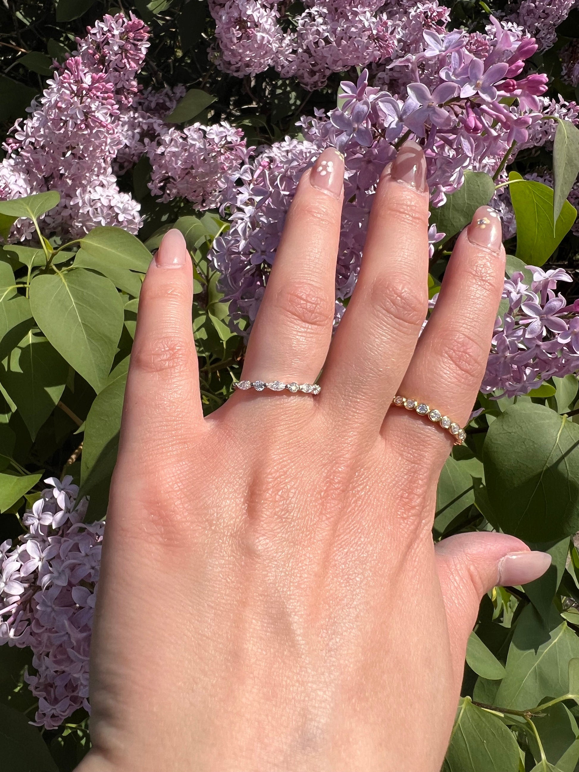 Art Deco Wedding Band |Vintage Yellow Gold Stacking Band |Marquise Moissanite Half Eternity Matching Band Antique Anniversary Ring | For Her