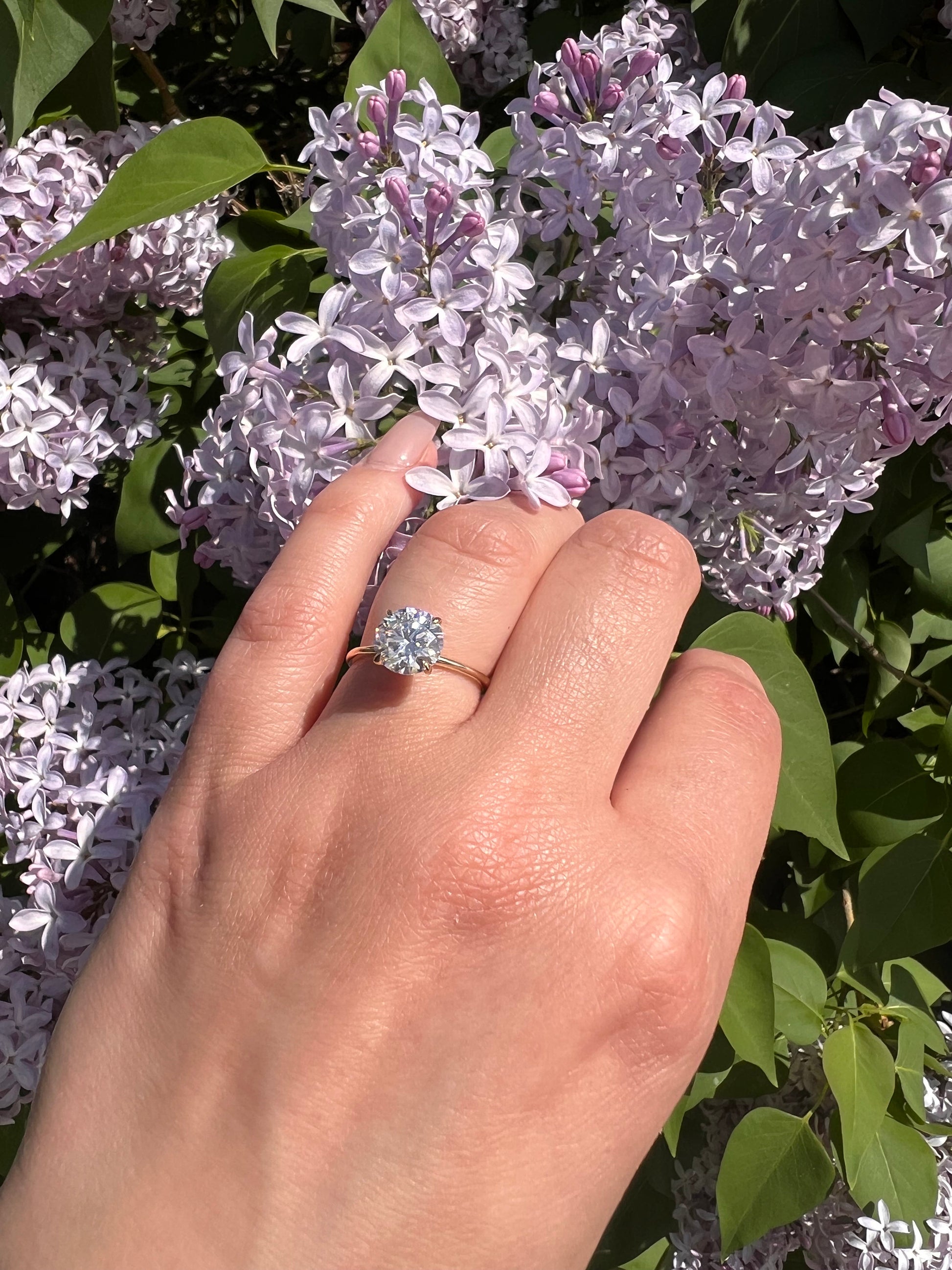 2ct Classic Solitaire Engagement Ring, Moissanite Engagement Ring, Promise Ring, Bridal Ring, Sterling Silver | D, VVS1, S925, 10K, 14K | Gi