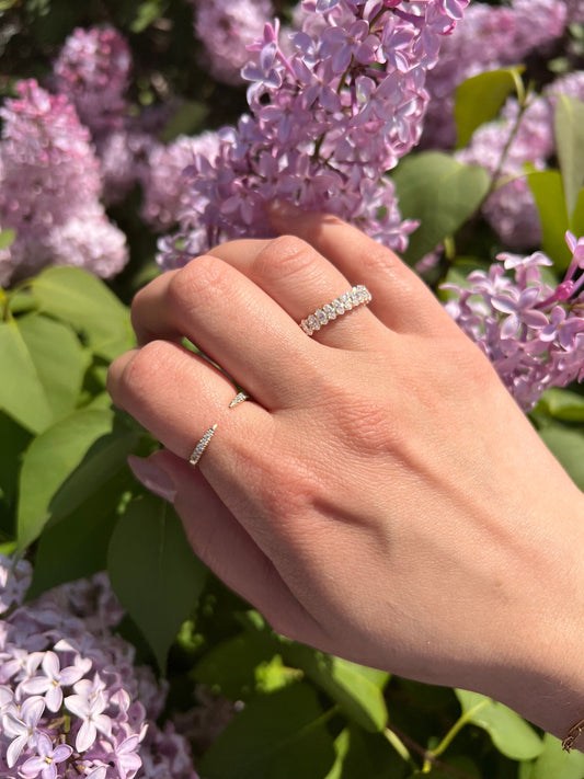 14K Solid Gold Open Spike Ring | 14K Real Gold Open Claw Ring | Dainty Stacking Rings | Real Gold Jewelry for Women | Gift for Her