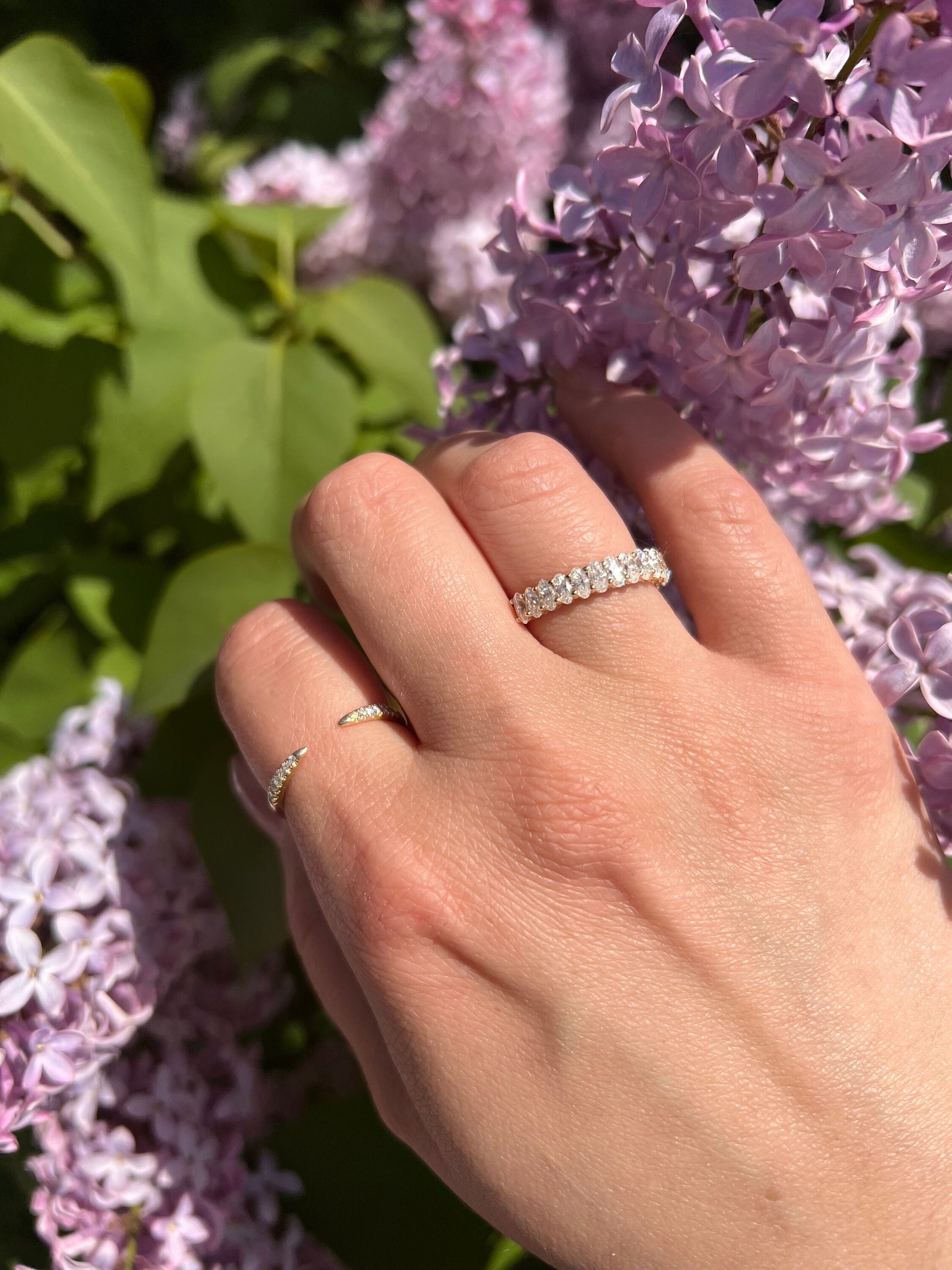 14K Solid Gold Open Spike Ring | 14K Real Gold Open Claw Ring | Dainty Stacking Rings | Real Gold Jewelry for Women | Gift for Her