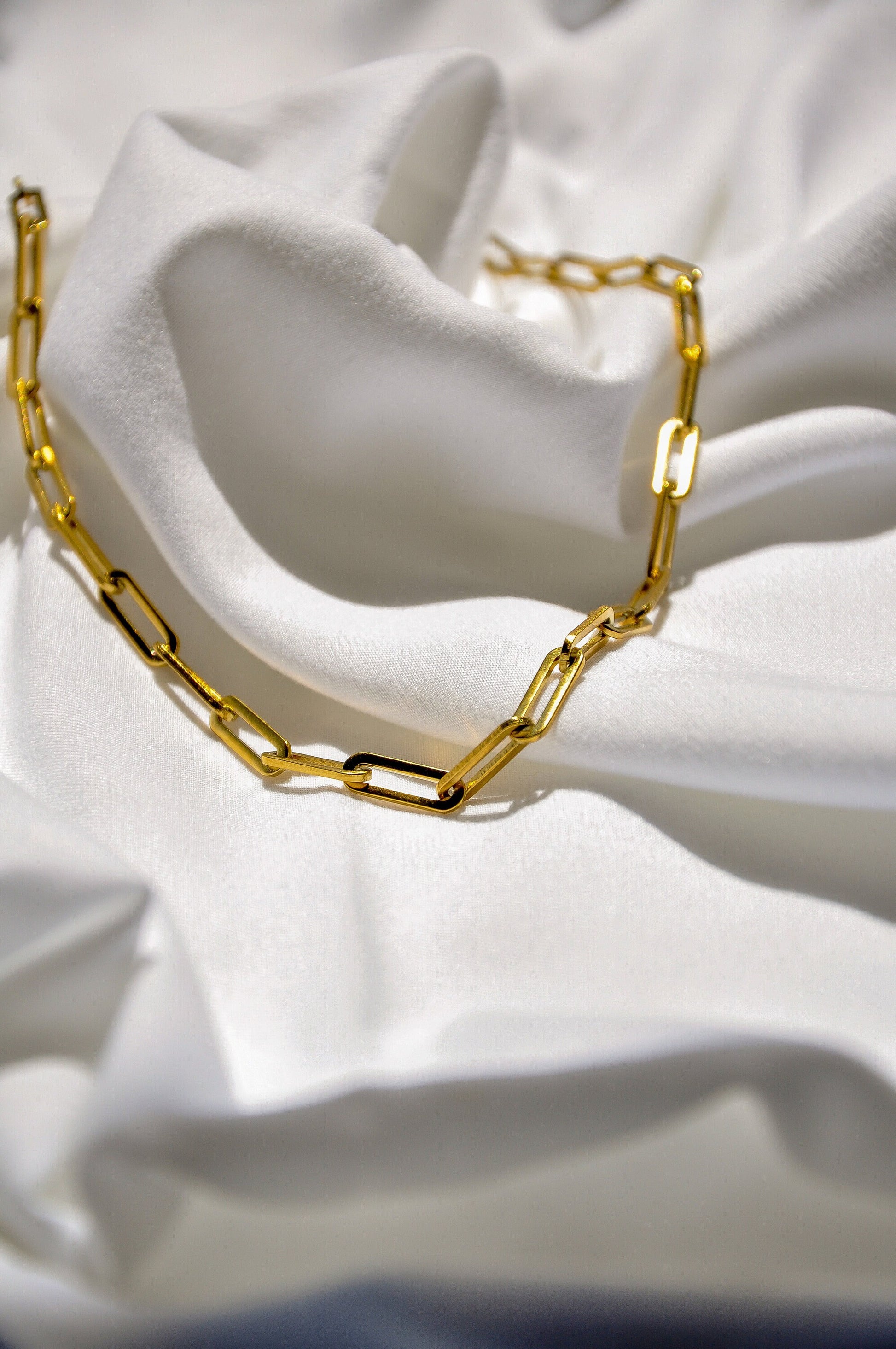 Gold Minimal PaperClip Chain Bracelet | Everyday Jewelry |Delicate Gold Bracelet |Matching Bracelet Necklace |Gift for her | Bridesmaid Gift