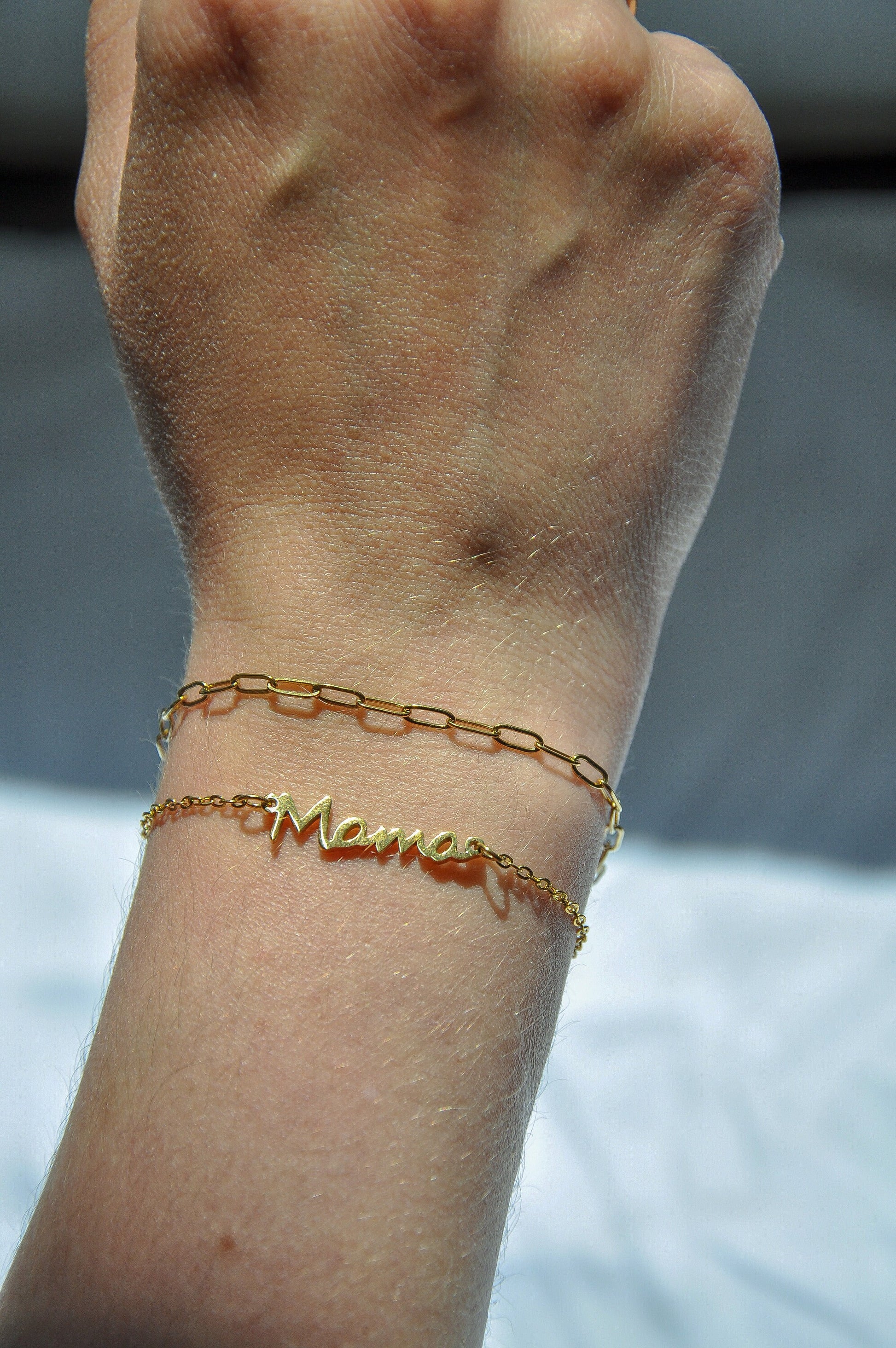 Gold Minimal PaperClip Chain Bracelet | Everyday Jewelry |Delicate Gold Bracelet |Matching Bracelet Necklace |Gift for her | Bridesmaid Gift